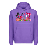 Purple Hair Stylist Your Textt Premium Hoodie - CowhideDigitalArt