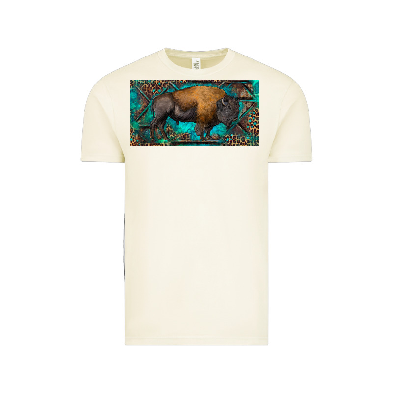 Bison With Leopard And Turquoise Vintage Tee by RanaPortraitStore | Teevron