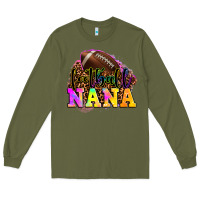 Army Green football nana Long Sleeve Tee - OliviaCreatesArt