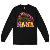 Black football nana Long Sleeve Tee - OliviaCreatesArt