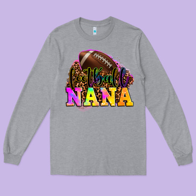 Football Nana Long Sleeve Tee Designed By Oliviacreatesart