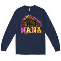Navy football nana Long Sleeve Tee - OliviaCreatesArt