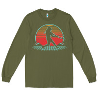 Army Green Softball Retro Vintage 80s Style Player Gift Long Sleeve Tee - longCreatives