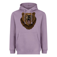 Lavender bear head Heavyweight Hoodie - BarkalooDesign