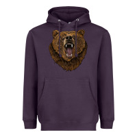 Plum bear head Heavyweight Hoodie - BarkalooDesign