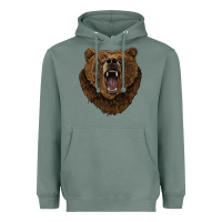 Sage bear head Heavyweight Hoodie - BarkalooDesign