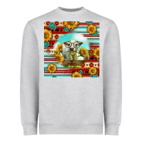 Heather Grey Charolais Calf Gemstone Heavyweight Sweatshirt - LillyAllenDesigns