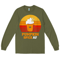 Pumpkin Spice Af Retro Vintage Background Happy Halloween Long Sleeve Tee | Teevron
