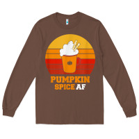 Chestnut pumpkin spice af retro vintage background happy halloween Long Sleeve Tee - longCreatives