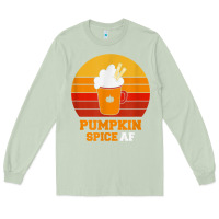 Matcha pumpkin spice af retro vintage background happy halloween Long Sleeve Tee - longCreatives