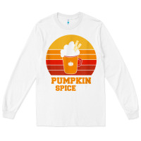 White pumpkin spice af retro vintage background happy halloween Long Sleeve Tee - longCreatives