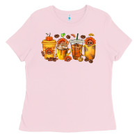 Thanksgiving Coffee Cups Ladies Tee | Teevron