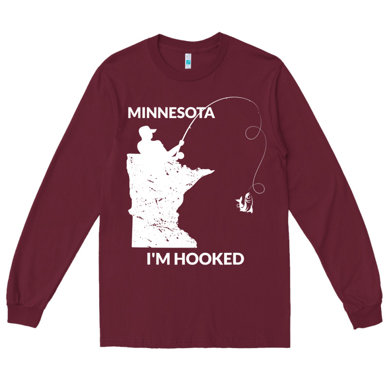 Mn Minnesota Fishing T Gift For Fishermen And Anglers Long Sleeve Tee by longCreatives | Teevron