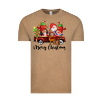 Vintage Coffee merry christmas truck gnomies Vintage Tee - CowGirlArtShop