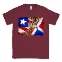 Burgundy puerto rico and dominican republic flag Classic Tee - Artiststas