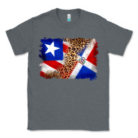 Charcoal Heather puerto rico and dominican republic flag Classic Tee - Artiststas