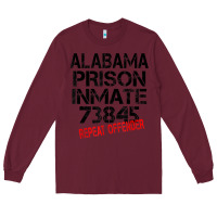 Burgundy halloween alabama prisoner party costume tshirt Long Sleeve Tee - longCreatives