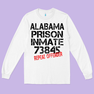 Halloween Alabama Prisoner Party Costume Tshirt Long Sleeve Tee Designed By Longcreatives