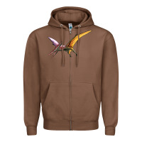 Chestnut dinosaur pterodactyl Zipper Hoodie - Artiststas