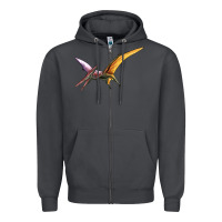 Smoke dinosaur pterodactyl Zipper Hoodie - Artiststas