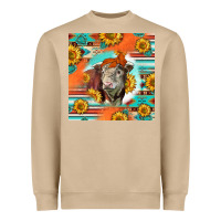 Mushroom Hereford Bull Heavyweight Sweatshirt - LillyAllenDesigns