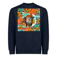 Navy Hereford Bull Heavyweight Sweatshirt - LillyAllenDesigns