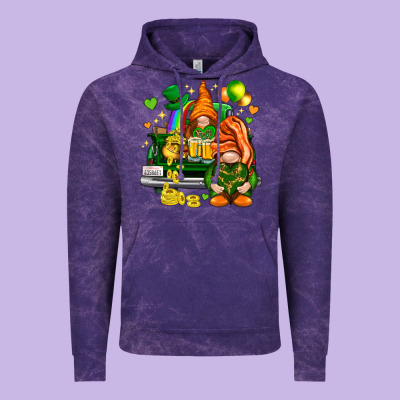 St. Patrick's Day Gnomies With Heart Vintage Hoodie Designed By Howdyjamesfarm