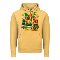 Vintage Mustard St. Patrick's Day gnomies with heart Vintage Hoodie - HowdyJamesFarm
