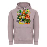 Vintage Zinc St. Patrick's Day gnomies with heart Vintage Hoodie - HowdyJamesFarm