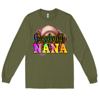 Army Green baseball nana Long Sleeve Tee - OliviaCreatesArt