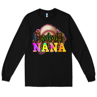 Black baseball nana Long Sleeve Tee - OliviaCreatesArt