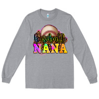 Heather Grey baseball nana Long Sleeve Tee - OliviaCreatesArt