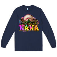Navy baseball nana Long Sleeve Tee - OliviaCreatesArt