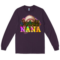 Plum baseball nana Long Sleeve Tee - OliviaCreatesArt