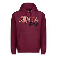 Burgundy Christmas Santa Baby Premium Hoodie - RanaPortraitStore