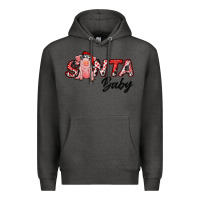 Charcoal Heather Christmas Santa Baby Premium Hoodie - RanaPortraitStore