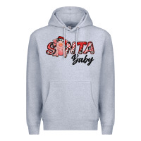 Heather Grey Christmas Santa Baby Premium Hoodie - RanaPortraitStore