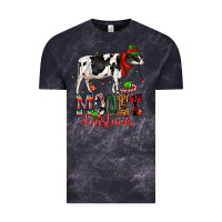 Cloud Black mooey christmas cow Vintage Tee - CowGirlArtShop
