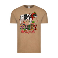 Vintage Coffee mooey christmas cow Vintage Tee - CowGirlArtShop