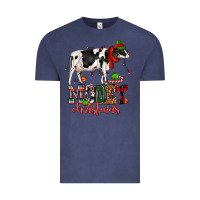 Vintage Denim mooey christmas cow Vintage Tee - CowGirlArtShop