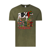 Vintage Olive mooey christmas cow Vintage Tee - CowGirlArtShop