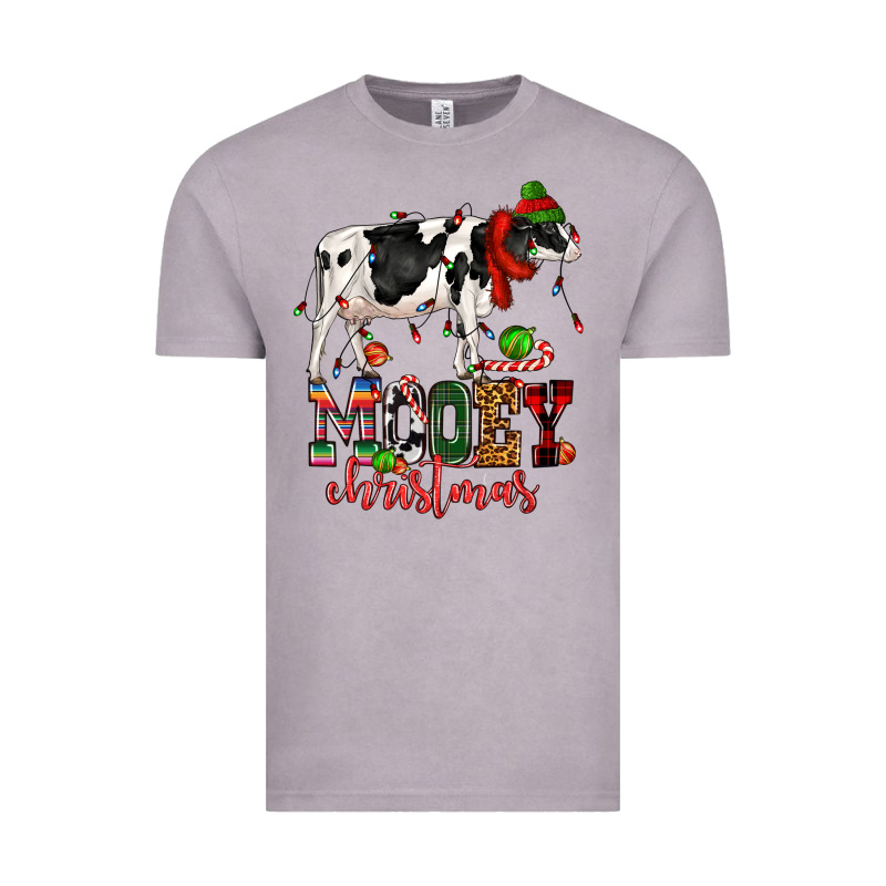 Mooey Christmas Cow Vintage Tee by CowGirlArtShop | Teevron