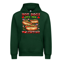 Forest Green hot dogs are my valentine Urban Hoodie - AdoDesignShop