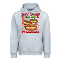 Heather Grey hot dogs are my valentine Urban Hoodie - AdoDesignShop