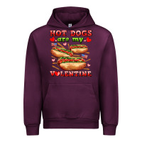 Mauve Wine hot dogs are my valentine Urban Hoodie - AdoDesignShop
