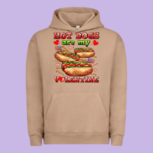 Hot Dogs Are My Valentine Urban Hoodie Designed By Adodesignshop