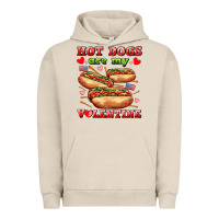 Pigment French Oak hot dogs are my valentine Urban Hoodie - AdoDesignShop