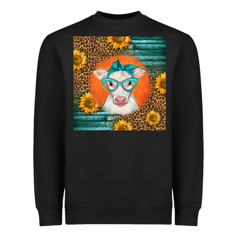 Charolais Cow Heavyweight Sweatshirt by LillyAllenDesigns | Teevron