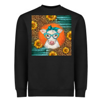 Black charolais cow Heavyweight Sweatshirt - LillyAllenDesigns