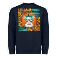Navy charolais cow Heavyweight Sweatshirt - LillyAllenDesigns
